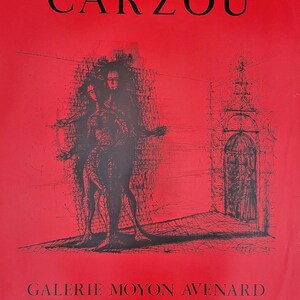 Jean Carzou - Poster Original Exhibition - Gallery Moyon Avenard Nantes - 80'S