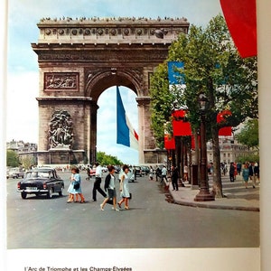 París – Arco del Triunfo y Campos Elíseos – Póster original – Póster raro