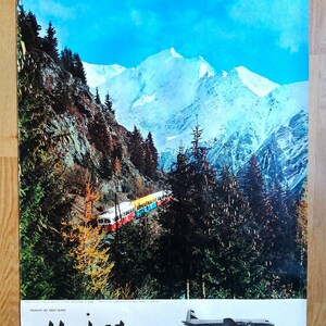 Uat- Aéromaritime Airlines – Tramway du Mont-Blanc French Alps - Original Poster – c.1950