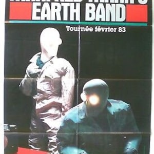 Manfred Mann's Earth Band - Póster original - Gira francesa - Póster - 1983