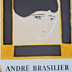 André Brasilier - Poster Original Exhibition Mourlot -gallery de Paris - 1972