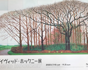 Hockney in Tokyo - Original exhibition poster - Japan - 51cm * 36 cm (20&quot; x 14&quot;) - very rare - 2023