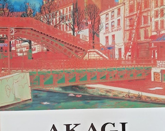 Kojiro Akagi - Original Exhibition Poster - Gallery Denise Valtat - Paris - 1990