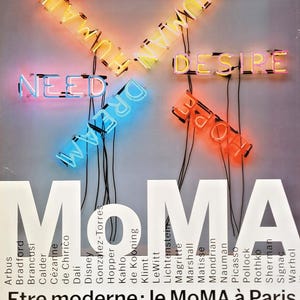Bruce Nauman - Original exhibition poster - MOMA NYC- Fondation Vuitton Paris - rare - 2017