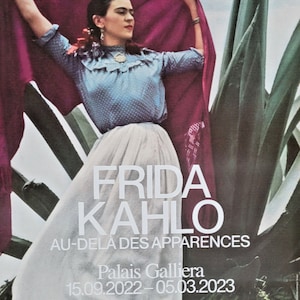 Frida Kahlo - Manifesto originale della mostra - Palazzo Galliera Parigi - Raro - 2022