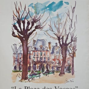 Denise Bertiere - Poster Original D'Exposition- Place Of Vosges Poster