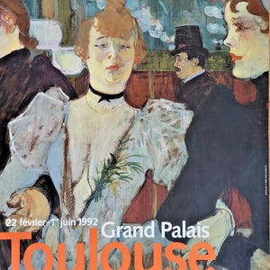 Henri de Toulouse Lautrec - Original exhibition poster - Grand Palais Paris - rare - 1992