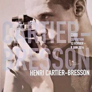 Henri Cartier-Bresson - original exhibition poster - Centre Pompidou Paris - 2014