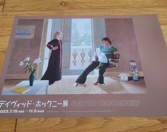 デイヴィッド・ホックニー「クラーク夫妻とパーシー」東京展ポスター