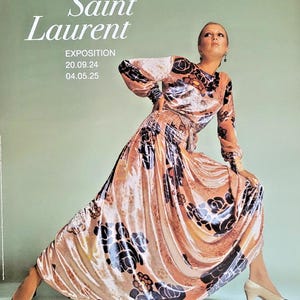 Yves Saint Laurent - David Bailey - Original exhibition poster - Fleurs - Musée YSL Paris- 2024