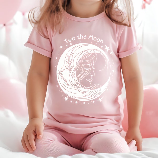 KIDS SHORT SLEEVE T-SHIRT WHITE SIDE OF THE MOON
