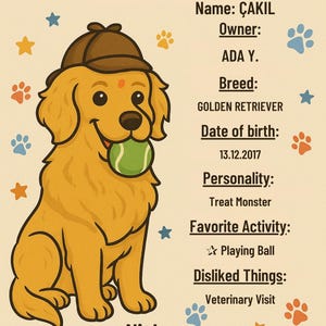 Personalized Dog Personality Certificate | Digital Download | Unique Pet Gift | Celebrate Your Dog's Traits &Beauty | supports all languages