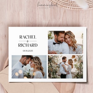 Plantilla elegante para fotomatón de bodas, diseño minimalista en blanco y negro, plantilla de 4x6 para fotomatón de bodas, novias, descarga instantánea personalizada, DSLRBooth