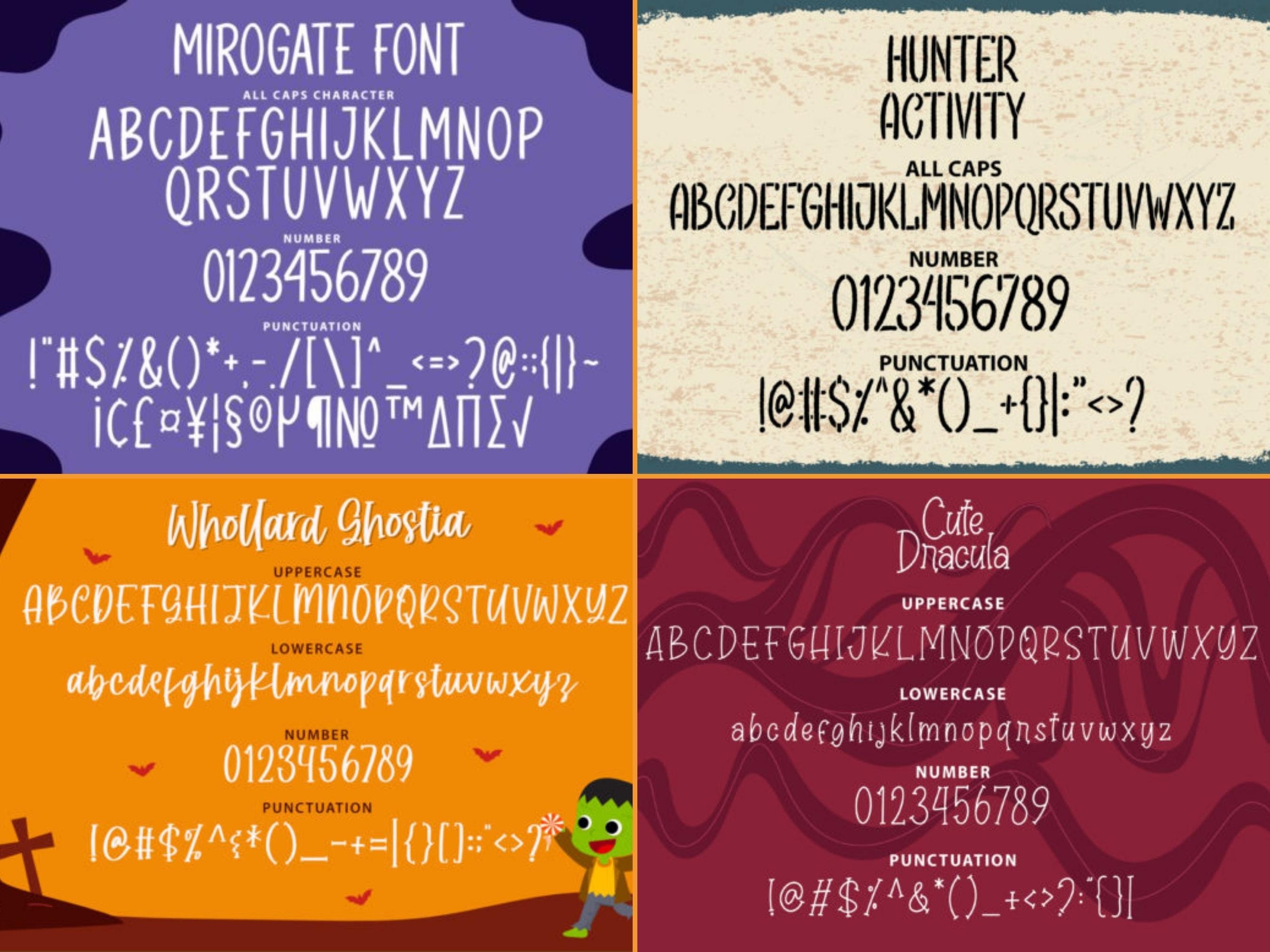 Halloween Font Bundle 20 Spooktacular and Scary Fonts Instant Download - Etsy