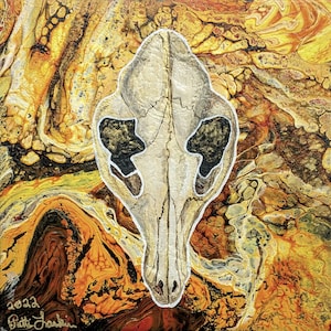 Fox Skull over Lava