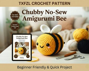 No-sew Amigurumi Bee Crochet Pattern, Beginner Friendly (PDF Download ...