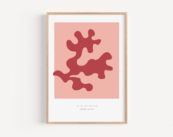 Eikenbladeren aardbeienijs - Fine-art-print, botanische print