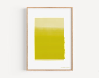 Golden Burst No.2 - Art Print van Horizon in vibrerend geel met witte rand van Riso Print Original