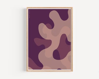 Eikenbladeren warm violet - Fine-art-print, botanische print