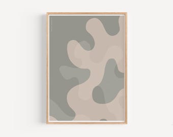 Eikenbladeren warmgrijs - Fine-art-print, botanische print