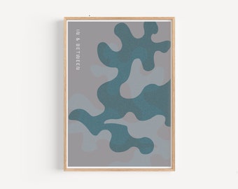 Eikenbladeren meerkleurige grijstinten - Fine-art-print, botanische print