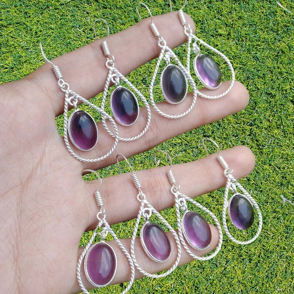 Amethyst Lot Earring Purple Lot Earring Handmade Lot Earring In 925 Sterling Silver Lot Earring Wholesale Lot Earring Gemstone Lot Earring