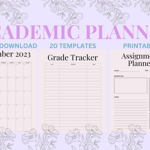 Academic Planner Journal Printable