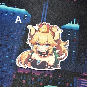 Cute Chibi Bowsette & Boosette Vinyl Sticker Pack | Water Resistant ...