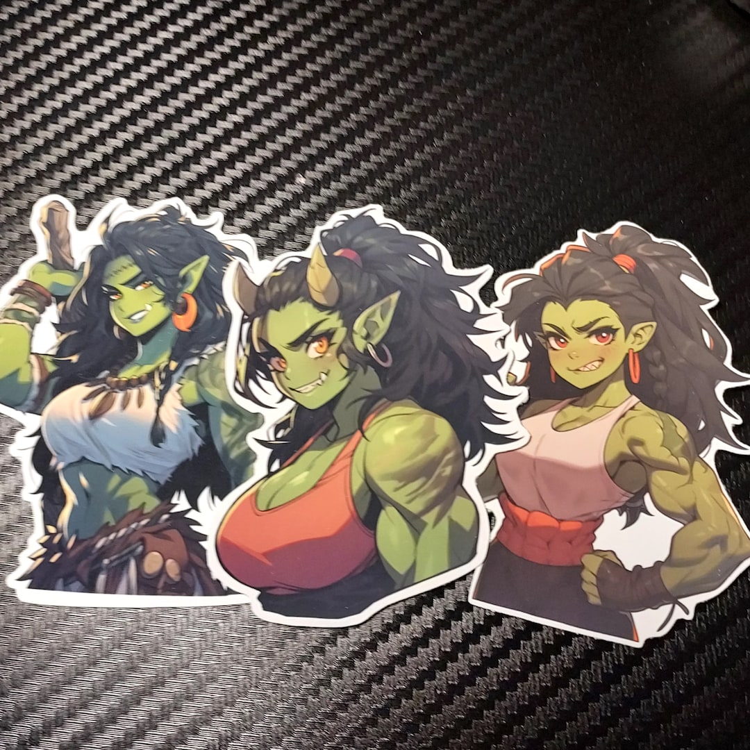 Strong Orc Girls Vinyl Sticker Pack Water Resistant, Tear Resistant