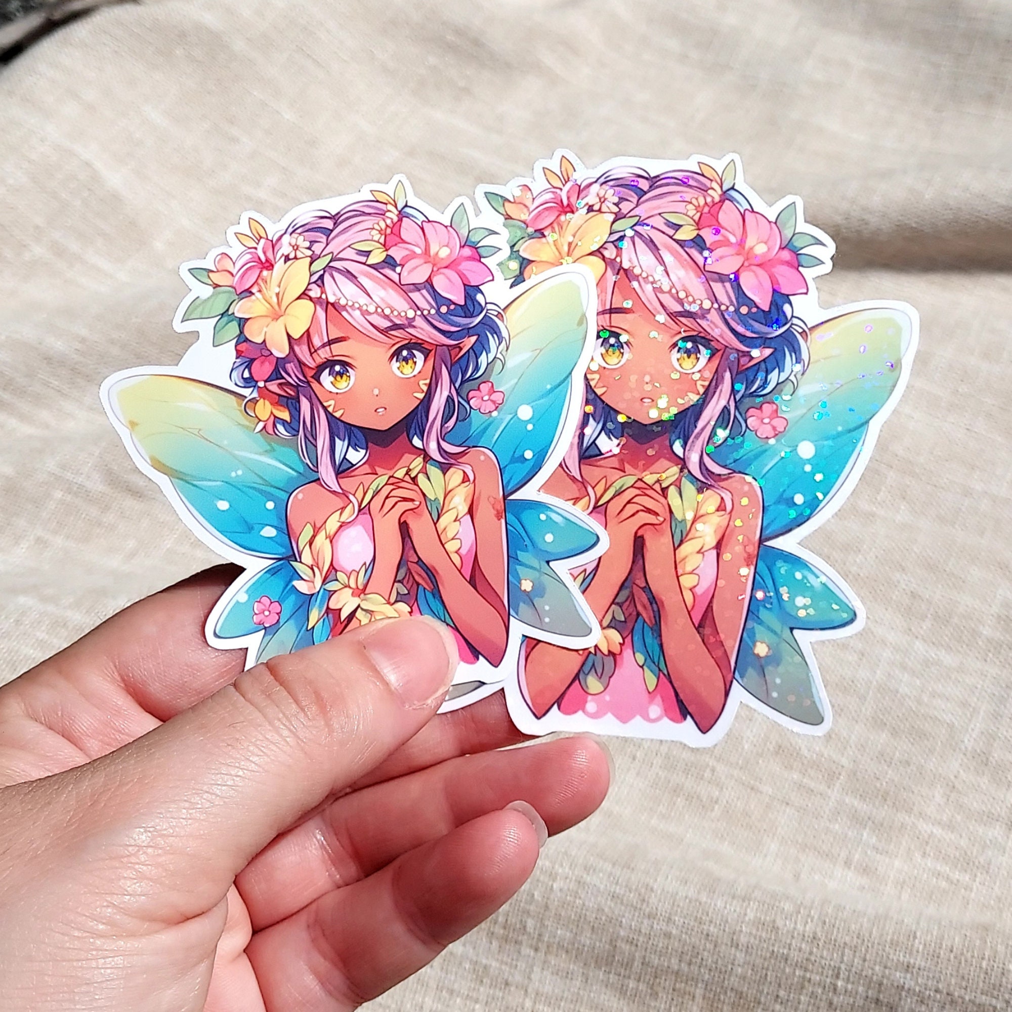 Pretty Floral Fairies Vinyl Sticker Pack Water Resistant - Etsy
