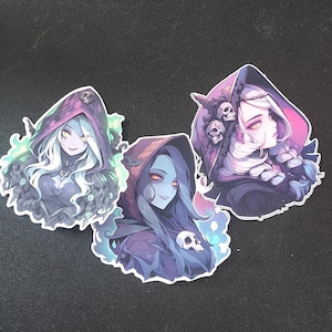 Mystical Madness Necromancers Vinyl Sticker Pack | Water Resistant, Tear Resistant Fantasy Aesthetic Waifu Stickers