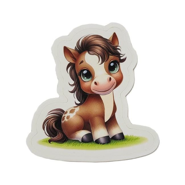 Little Horse Sticker - Glossy Waterproof Vinyl - Unique Horse Sticker - Cute Horse Lover Gift