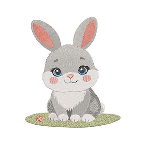 Little Rabbit Machine Embroidery Design - 9 Sizes -Baby Machine Embroidery Pattern -Embroidery for Kids - Easter Bunny Machine Embroidery