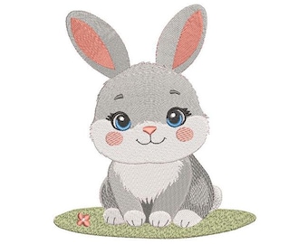 Little Rabbit Machine Embroidery Design - 9 Sizes -Baby Machine Embroidery Pattern -Embroidery for Kids - Easter Bunny Machine Embroidery