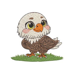 Little Eagle Machine Embroidery Design - 9 Sizes -Baby Machine Embroidery Pattern -Embroidery for Kids -Patriotic Machine Embroidery Pattern