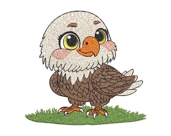 Little Eagle Machine Embroidery Design - 9 Sizes -Baby Machine Embroidery Pattern -Embroidery for Kids -Patriotic Machine Embroidery Pattern
