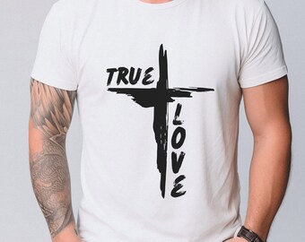 Jesus True Love Shirt, I Love Jesus,  Vertical JesusCross, , Christian Shirt, shirt for Church, Jesus T-shirt, Faith shirt, Jesus Tee, Jesus