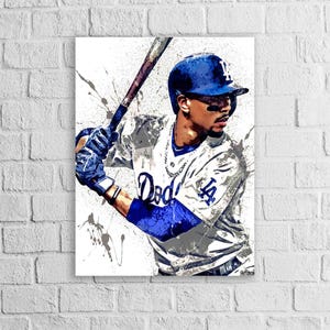 Mookie Betts, Freddie Freeman, Los Angeles Dodgers, Gallery Canvas Wrap, Fine Art, Wall Decor for Man Cave, Kids room, Dorm Room
