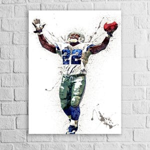 Emmitt Smith Dallas Cowboys Art: Museum-Quality Football Poster or Canvas