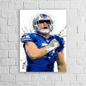 Aidan Hutchinson Poster, Detroit Lions, Gallery Canvas Wrap, Museum-Quality Poster, Wall Art, Man Cave, Kids room, Office