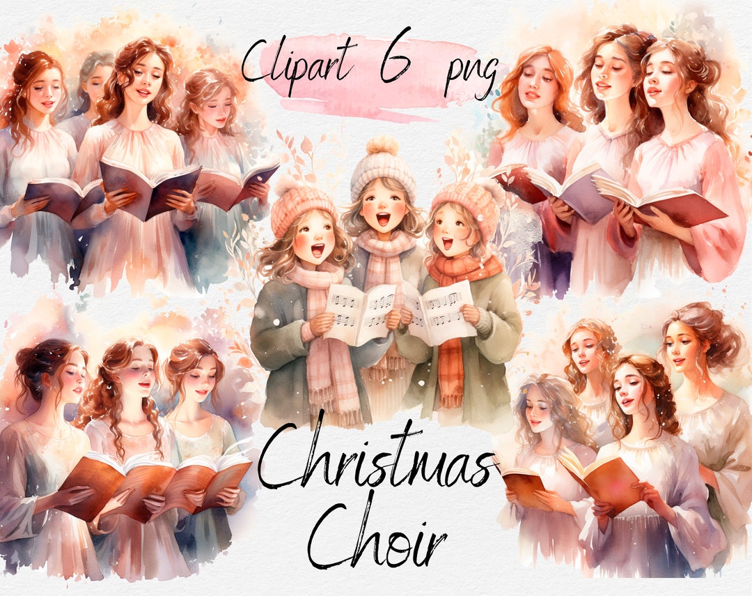Weihnachten Chor Aquarell Clipart Bundle Scrapbooking Junk Etsy.de