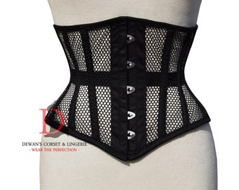 Mesh Corset Waist Trainer Corset Steel Boned Corset Women's Corset Underbust Corset