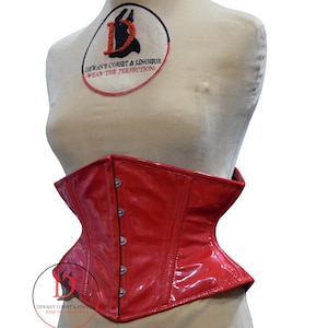Rotes PVC Korsett Taille Training Stahl ohne Knochen Hochleistungs Damen glänzendes rotes PVC Korsett
