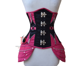 Heavy Duty Waist Trainer Women's Underbust Corset Steel Boned Waist Training All Colours Claps Closure Cotton Corset