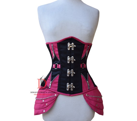 Heavy Duty Waist Trainer Women's Underbust Corset Steel Boned Waist Training All Colours Claps Closure Cotton Corset
