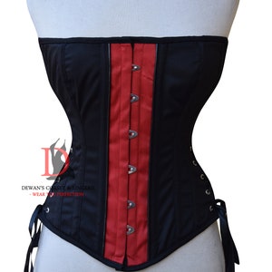Heavy Duty Steel Boned Waist Trainer Overbust Multiple Colours Tight Lacing Women&#39;s Cotton Corset