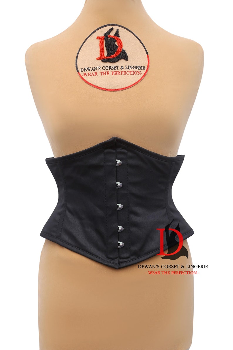 Cotton Corset Steel Boned Corset Short Torso Waspie Corset Women's Corset image 1