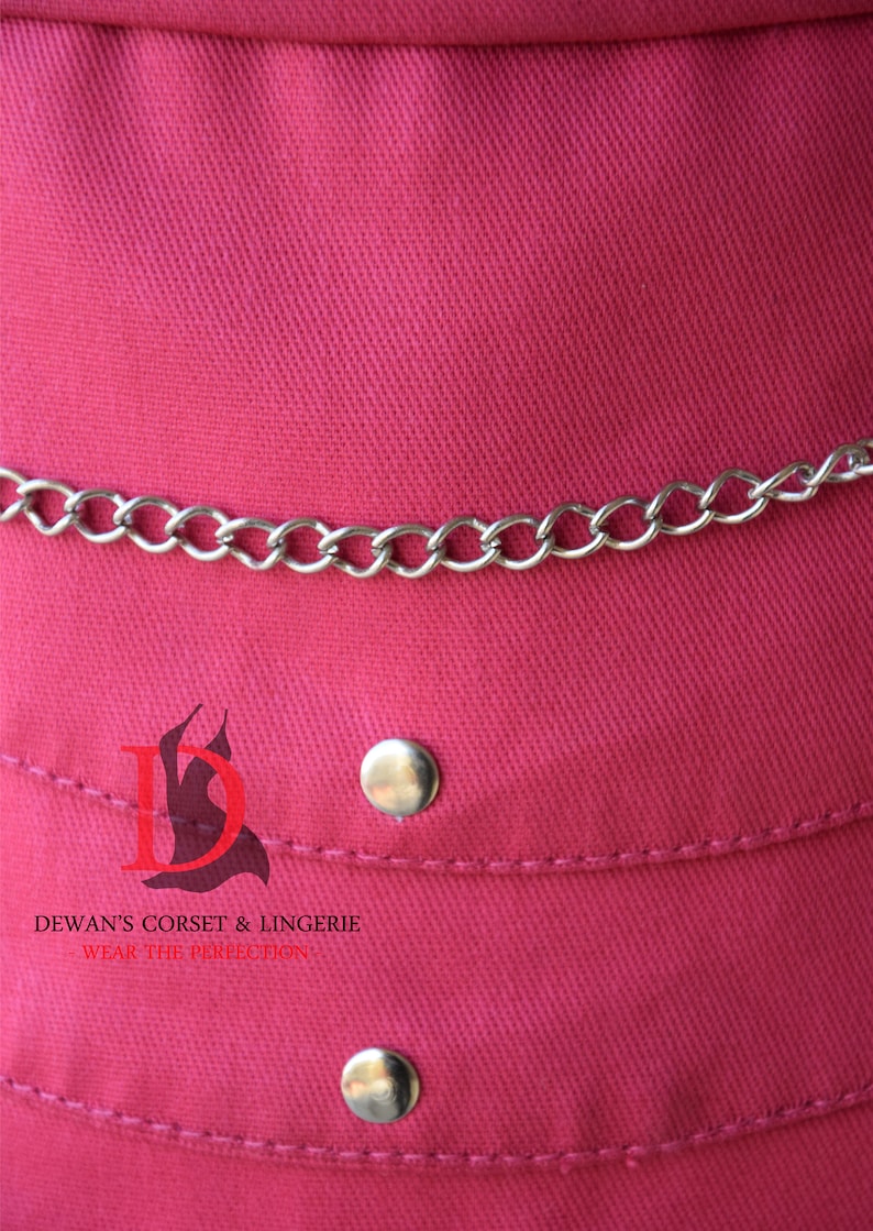 cotton corset hot pink