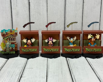 Disney Tower Of Terror Mickey Minnie Donald Goofy Shiriki Ride Figura Lote de 5