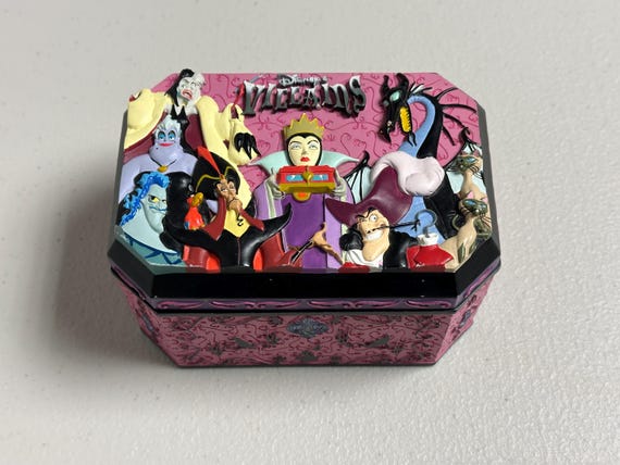 Disney Store Disney Villains Jewelry Box Maleficent Ursula Jafar Hades Cruella
